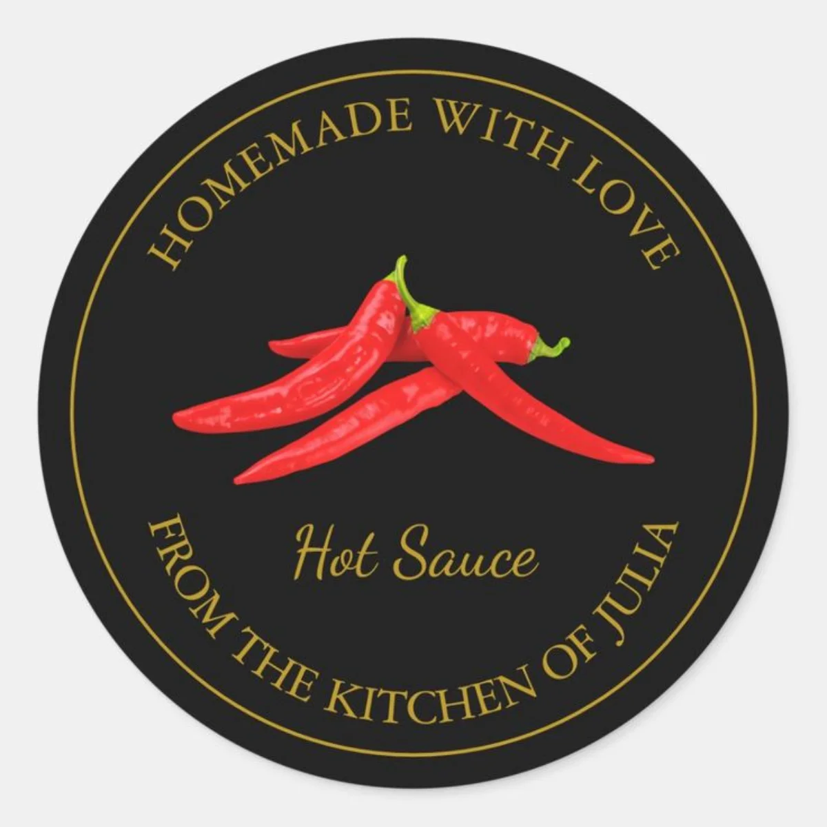 Circle Paper Hot Sauce Labels